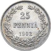 Reverse 25 Pennia 1902 L