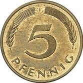 Obverse 5 Pfennig 1992 J