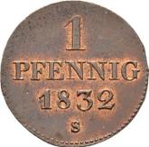 Reverse 1 Pfennig 1832 S