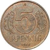 Obverse 5 Pfennig 1968 A