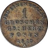 Reverse 1 Grosz 1817 A Grand Duchy of Posen
