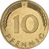 Obverse 10 Pfennig 1970 J