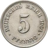 Obverse 5 Pfennig 1901 D