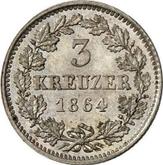 Reverse 3 Kreuzer 1864