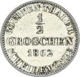 Reverse 1/2 Groschen 1862 B