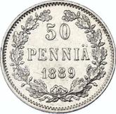 Reverse 50 Pennia 1889 L