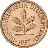 Reverse 1 Pfennig 1987 D