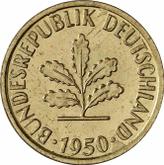 Reverse 5 Pfennig 1950 J