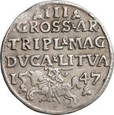 Reverse 3 Groszy (Trojak) 1547 Lithuania