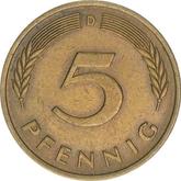 Obverse 5 Pfennig 1975 D