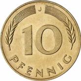Obverse 10 Pfennig 1977 J