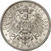 Reverse 2 Mark 1893 E Saxony