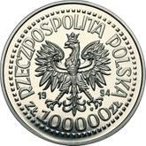 Obverse 100000 Zlotych 1994 MW ET 60th Anniversary of the Warsaw Uprising