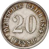 Obverse 20 Pfennig 1874 H