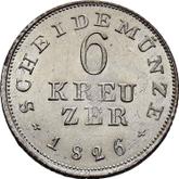 Reverse 6 Kreuzer 1826