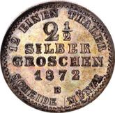 Reverse 2-1/2 Silber Groschen 1872 B
