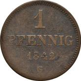 Reverse 1 Pfennig 1842 G