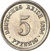 Obverse 5 Pfennig 1894 D