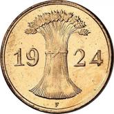 Reverse 1 Reichspfennig 1924 F