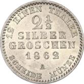 Reverse 2-1/2 Silber Groschen 1862 A