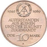 Reverse 10 Mark 1989 A 40 years of GDR