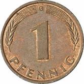 Obverse 1 Pfennig 1993 G