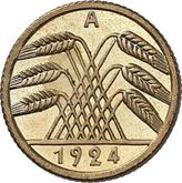 Reverse 5 Rentenpfennig 1924 A