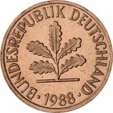Reverse 2 Pfennig 1988 F