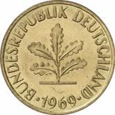Reverse 10 Pfennig 1969 J
