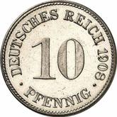 Obverse 10 Pfennig 1908 D