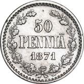 Reverse 50 Pennia 1871 S