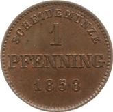 Reverse Pfennig 1858