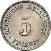Obverse 5 Pfennig 1905 J