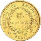 Reverse 40 Francs 1807 U