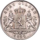 Reverse 2 Gulden 1854