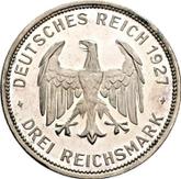Obverse 3 Reichsmark 1927 F Tubingen University