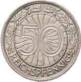 Reverse 50 Reichspfennig 1937 J
