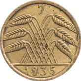 Reverse 5 Reichspfennig 1935 J