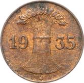 Reverse 1 Reichspfennig 1935 J