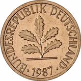 Reverse 1 Pfennig 1987 G