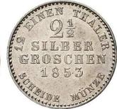 Reverse 2-1/2 Silber Groschen 1853 C.P.