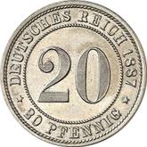 Obverse 20 Pfennig 1887 J