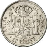 Reverse 20 Reales 1862