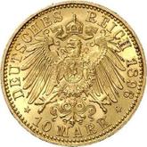 Reverse 10 Mark 1896 A Prussia