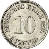 Obverse 10 Pfennig 1892 D