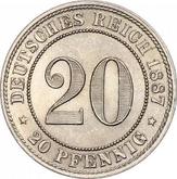 Obverse 20 Pfennig 1887 G