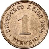 Obverse 1 Pfennig 1896 D