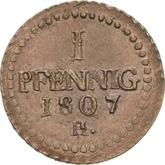Reverse 1 Pfennig 1807 H