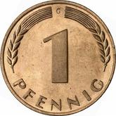 Obverse 1 Pfennig 1969 G