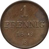 Reverse 1 Pfennig 1849 F